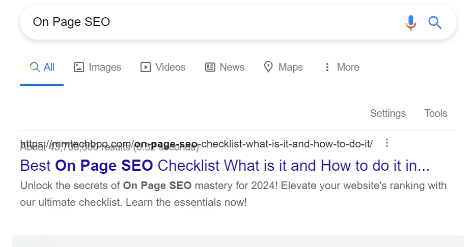 On Page Seo